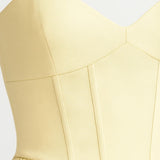 Élodie Seraphine | Spaghetti Strap Midi Wedding Guest Dress