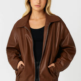 Noémie Ryder | Oversized Faux Leather Jacket