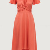 Vivienne Soleil | Draped Midi Summer Dress