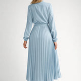Aurélie Ciel | Light Blue Pleated Midi Dress