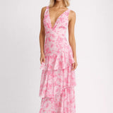 Elowen Soleil | Floral Ruffle Maxi Summer Dress