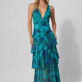 Elowen Soleil | Floral Ruffle Maxi Summer Dress
