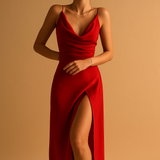 Auremelle | V Neck Flowing Maxi Formal Dress