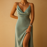 Auremelle | V Neck Flowing Maxi Formal Dress