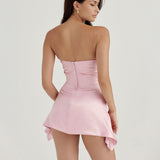 Clementine | Pleated Twist Waist Mini Dress