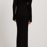 Valérie Noa | Ribbed V Neck Maxi Dress