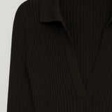 Valérie Noa | Ribbed V Neck Maxi Dress
