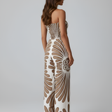Solmara | Strapless Maxi Summer Dress Printed Pattern