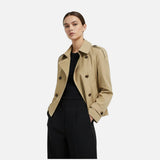 Valmire | Short Trench Coat Double Breasted Belted High Collar