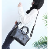 Oriana | Crocodile Pattern Handbag Top Handle Shoulder Strap