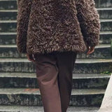 Curléa | Curled Faux Fur Coat with Relaxed Silhouette