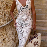 Calantha | Crochet Lace Breathable Maxi Dress