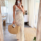 Calantha | Crochet Lace Breathable Maxi Dress