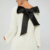 Isolde | Glitter Bow-Back Mini Dress
