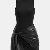 Élan Noir | Tie Front Sleeveless Mini Dress