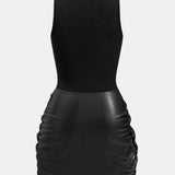 Élan Noir | Tie Front Sleeveless Mini Dress
