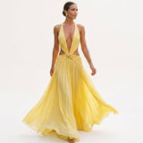 Vivienne Lumière | Deep V Chiffon Evening Gown