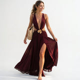 Vivienne Lumière | Deep V Chiffon Evening Gown