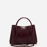 Juliet Rouge | Sac à main effet croco