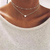 Élodie Pearl | Layered Heart Pearl Necklace