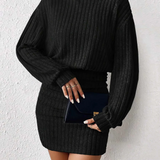 Maelise | Ribbed Turtleneck Mini Dress