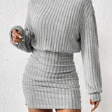 Maelise | Ribbed Turtleneck Mini Dress