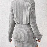 Maelise | Ribbed Turtleneck Mini Dress