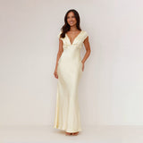 Elarisse Noéline | V Neck Maxi Wedding Guest Dress