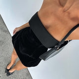 Lucía | Velvet Bandeau Mini Dress