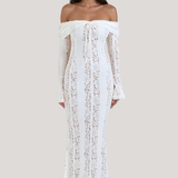 Natas | Lace Off Shoulder Maxi Gown