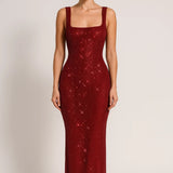 Celestia Lumière | Sequin Wedding Guest Maxi Dress