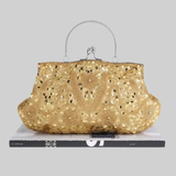 Orphielle | Beaded Embroidered Clutch Structured Frame Handle