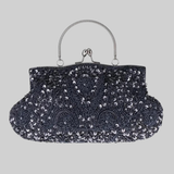 Orphielle | Beaded Embroidered Clutch Structured Frame Handle