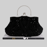 Orphielle | Beaded Embroidered Clutch Structured Frame Handle