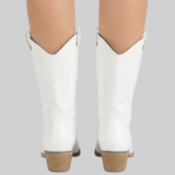 Corvessa | Western Ankle Boots Pointed Toe Embroidered Mid Heel