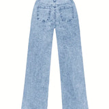 Slate Drift | Straight Leg Stretch Denim Pants