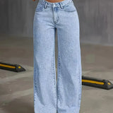 Slate Drift | Straight Leg Stretch Denim Pants