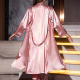 Olivia | Satin Three Piece Robe Nightwear Set