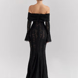Natas | Lace Off Shoulder Maxi Gown