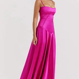 Gabriella Belle | Satin Corset Maxi Evening Dress
