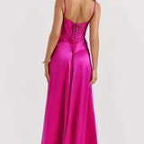 Gabriella Belle | Satin Corset Maxi Evening Dress
