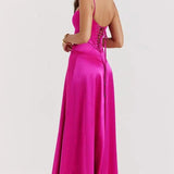 Gabriella Belle | Satin Corset Maxi Evening Dress