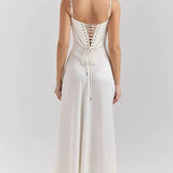 Gabriella Belle | Satin Corset Maxi Evening Dress