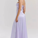 Gabriella Belle | Satin Corset Maxi Evening Dress