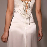 Gabriella Belle | Satin Corset Maxi Evening Dress