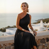 Amélisse Laurent | Pleated One Shoulder Wedding Guest Dress