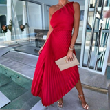 Amélisse Laurent | Pleated One Shoulder Wedding Guest Dress