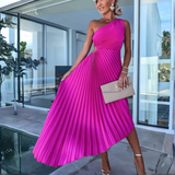 Amélisse Laurent | Pleated One Shoulder Wedding Guest Dress