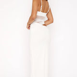 Raven | Sheer Panel Evening Maxi Dress
