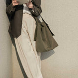 Amalfi | Suede Bucket Tote Spacious Timeless Essential